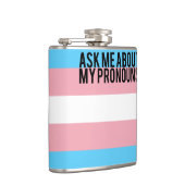 Vraag me naar mijn woordenkast heupfles (Rechts)