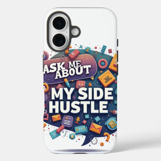 Vraag me naar mijn zijkant Case-Mate iPhone case (Achterkant)