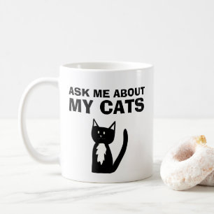 Vraag me naar mijn zwarte Tuxedo Kitten Koffiemok