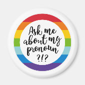Vraag me naar m'n pronoun? magneet (Voorkant)