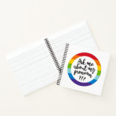 Vraag me naar m'n pronoun? notitieboek (Binnen)