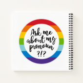 Vraag me naar m'n pronoun? notitieboek (Achterkant)