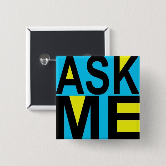 Vraag me naar Museum Docent Button (Voorkant /achterkant)