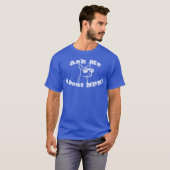 Vraag me naar NPM! Blauw T-shirt (Voorkant volledig)