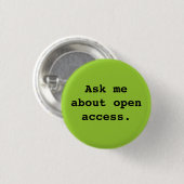 Vraag me naar open toegang. ronde button 3,2 cm (Voorkant /achterkant)
