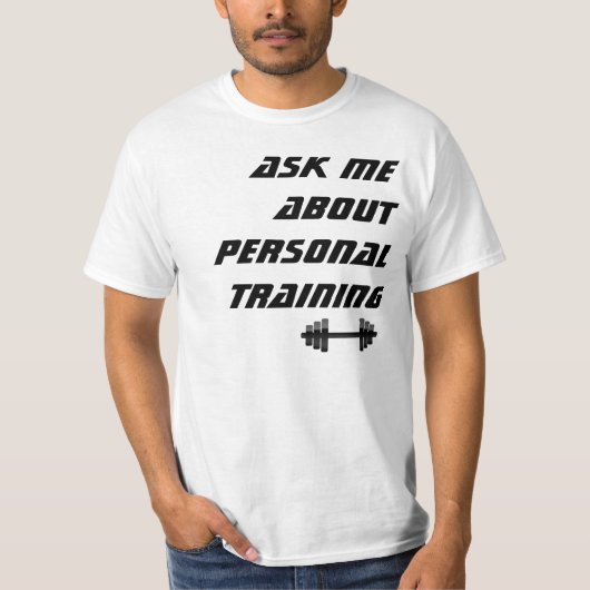 Vraag me naar Persoonlijke training Licht T-Shirt (Voorkant)