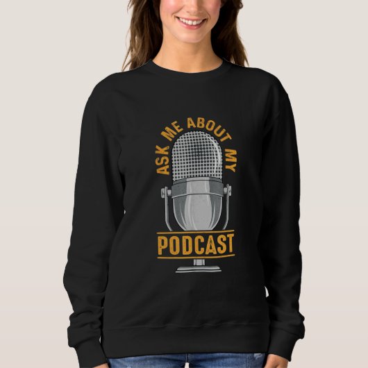 Vraag me naar Podcasts van True Crime Trui (Voorkant)