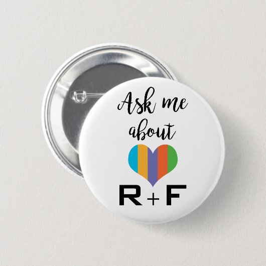 Vraag me naar R+F Ronde Button 5,7 Cm (Voorkant /achterkant)