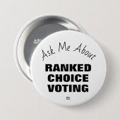 Vraag me naar RCV-toets Ronde Button 7,6 Cm (Voorkant /achterkant)