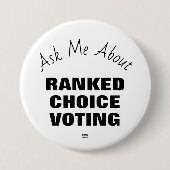 Vraag me naar RCV-toets Ronde Button 7,6 Cm (Voorkant)