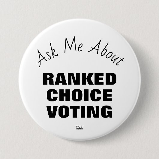 Vraag me naar RCV-toets Ronde Button 7,6 Cm (Voorkant)