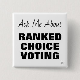 Vraag me naar RCV-toets Vierkante Button 5,1 Cm