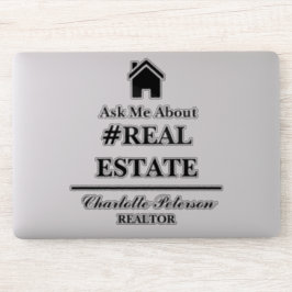 Vraag me naar Real Estate Laptop Sticker