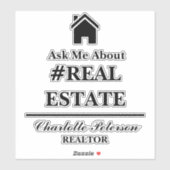 Vraag me naar Real Estate Laptop Sticker (Vel)