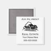 Vraag me naar Real Estate Magnet (Voorkant / Achterkant)