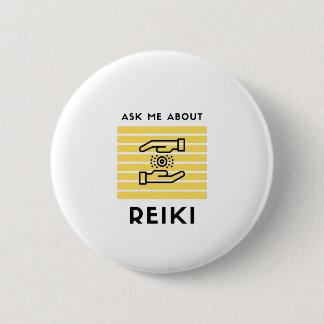 Vraag me naar reiki ronde button 5,7 cm