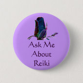 Vraag me naar Reiki Ronde Button 5,7 Cm (Voorkant)
