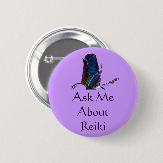 Vraag me naar Reiki Ronde Button 5,7 Cm (Voorkant /achterkant)
