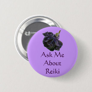 Vraag me naar Reiki Roos Ronde Button 5,7 Cm