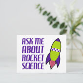 Vraag me naar Rocket Science Briefkaart (Staand voorkant)