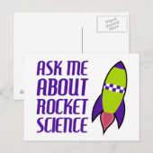 Vraag me naar Rocket Science Briefkaart (Voorkant / Achterkant)