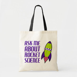 Vraag me naar Rocket Science Tote Bag