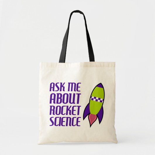 Vraag me naar Rocket Science Tote Bag (Voorkant)