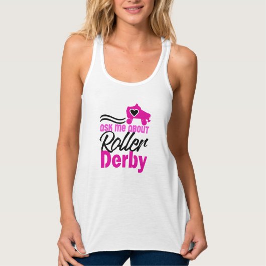 Vraag me naar Roller Derby, Roller Skating Tanktop (Voorkant)