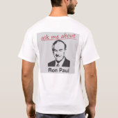 Vraag me naar Ron Paul T-shirt (Achterkant)