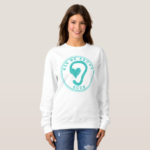 Vraag me naar SCDS (Aqua) Long Sleeve Sweatshirt