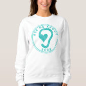 Vraag me naar SCDS (Aqua) Sweatshirt met lange mou (Voorkant)