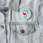 Vraag me naar SCDS (Red Heart en Aqua) Button (In situ)