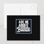 Vraag me naar Skateboarder Skateboarder Uitnodiging Briefkaart (Voorkant / Achterkant)