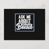 Vraag me naar Skateboarder Skateboarder Uitnodiging Briefkaart (Voorkant)