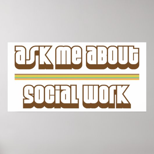 Vraag me naar sociaal werk poster (Voorkant)