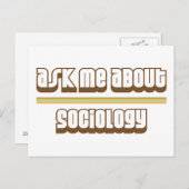 Vraag me naar sociologie briefkaart (Voorkant / Achterkant)