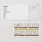 Vraag me naar Speciaal Onderwijs Visitekaartje (Voorkant / Achterkant)