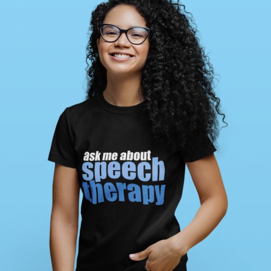 Vraag me naar Speech Therapy Cute SLP Vrouwen T-shirt