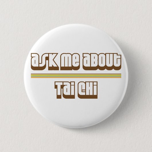 Vraag me naar Tai Chi Ronde Button 5,7 Cm (Voorkant)