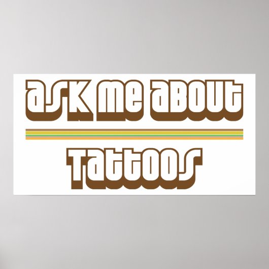 Vraag me naar Tattoos Poster (Voorkant)
