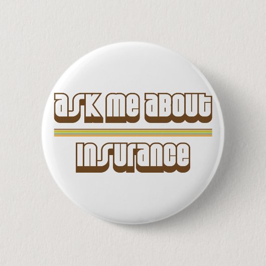 Vraag me naar verzekering ronde button 5,7 cm (Voorkant)