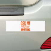 Vraag me naar Vliegtuig scrollen Bumpersticker (Op auto)