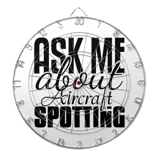 Vraag me naar Vliegtuig scrollen Dartbord (Voorkant)