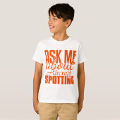 Vraag me naar Vliegtuig scrollen T-shirt (Voorkant volledig)