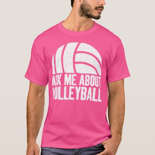 Vraag me naar volleybal t-shirt (Voorkant)