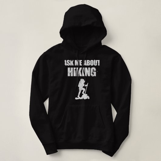 Vraag me naar wandelend hoodie (Design voorkant)