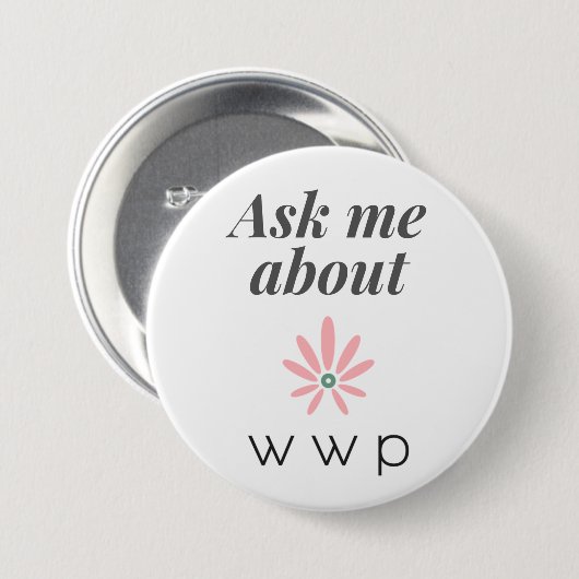 Vraag me naar WWP Button (Voorkant /achterkant)