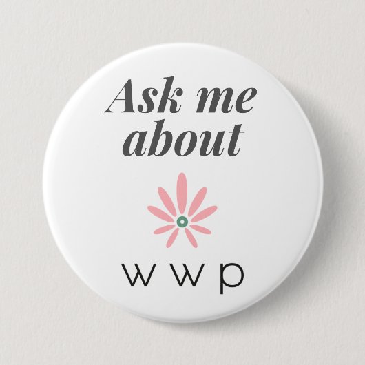 Vraag me naar WWP Button (Voorkant)