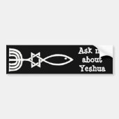 Vraag me naar Yeshua Bumpersticker (Voorkant)