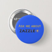Vraag me naar Zazzle Ronde Button 5,7 Cm (Voorkant /achterkant)